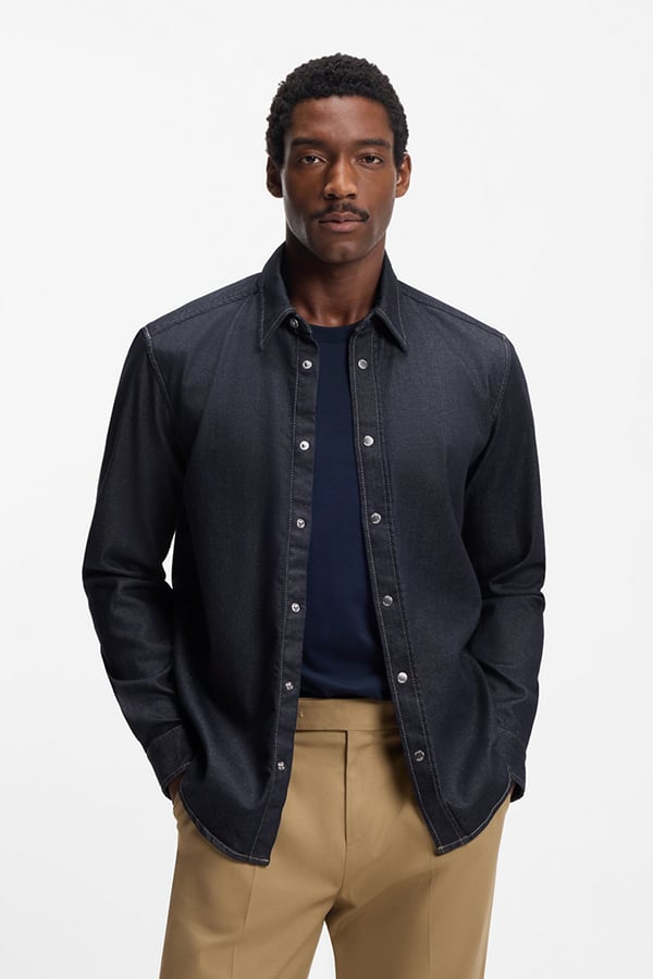 ΤΖΗΝ ΠΟΥΚΑΜΙΣΟ BOSS - 402 ΜΠΛΕ